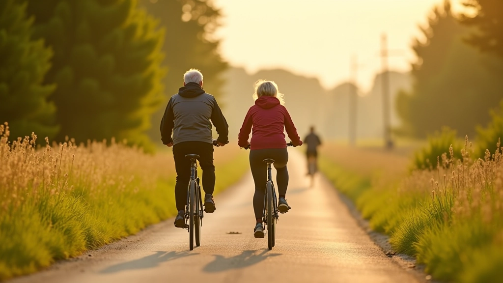 Group of cyclists on heritage cycling path